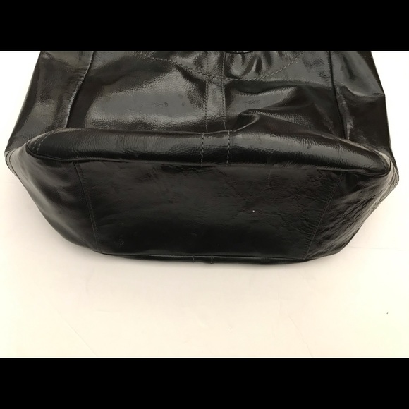 #COACH VACHETTA BLACK ERGO PATENT LEATHER PURSE - Picture 3 of 6